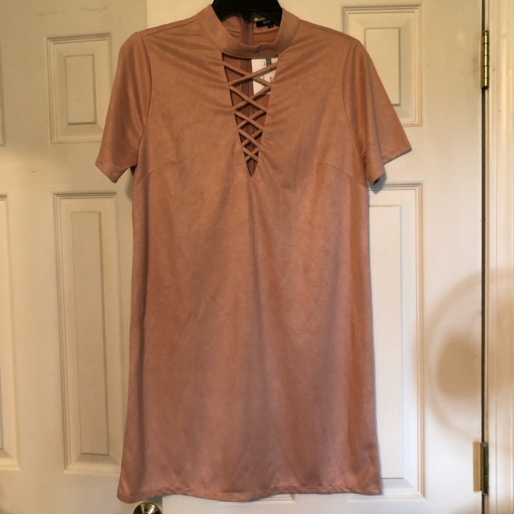 Blush suede dress NWT - Picture 1 of 3